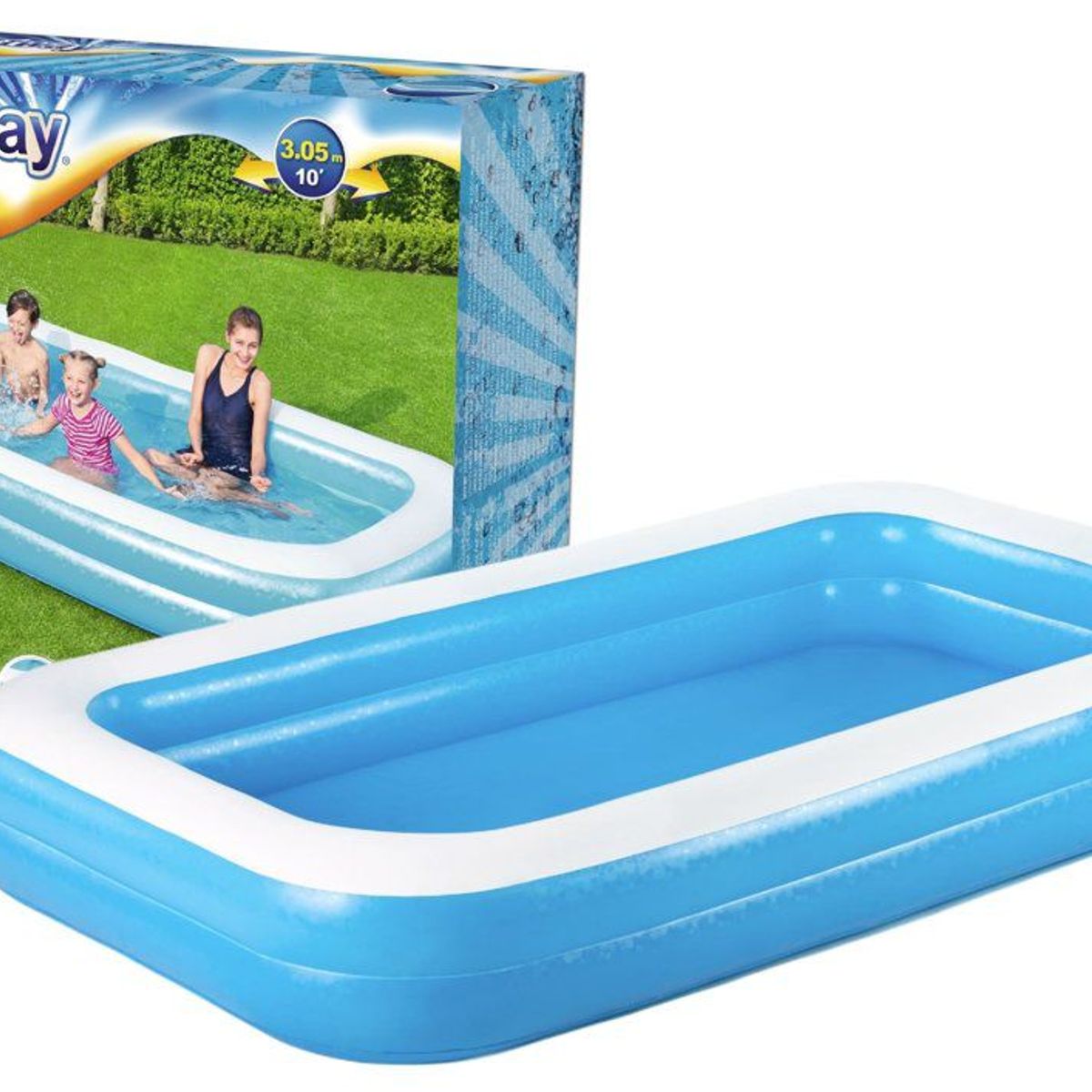 BESTWAY - Piscina Inflable Celeste 305x183x46 CM - BESTWAY