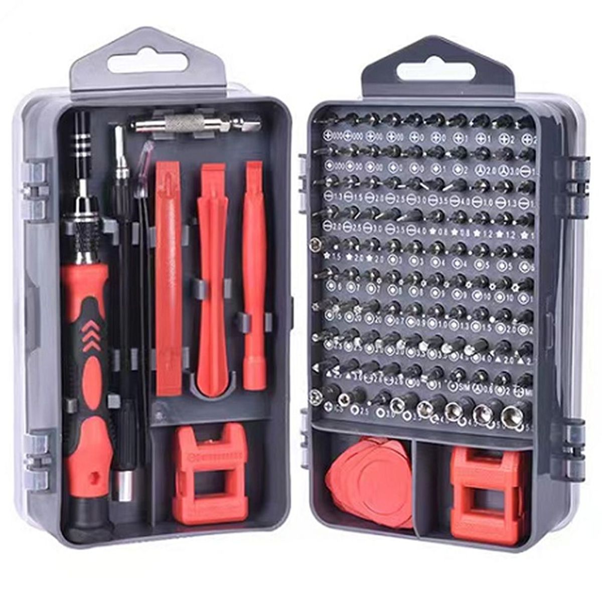 GENERICO - Juego de Destornilladores de Precisión 115 en 1 Rojo