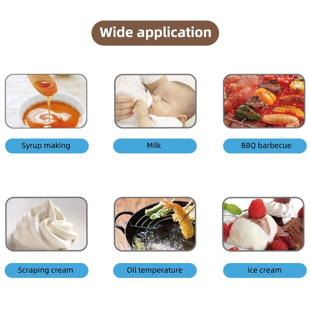 OEM - Termómetro Digital de Cocina Tipo Espatula Scraper Chocolatería