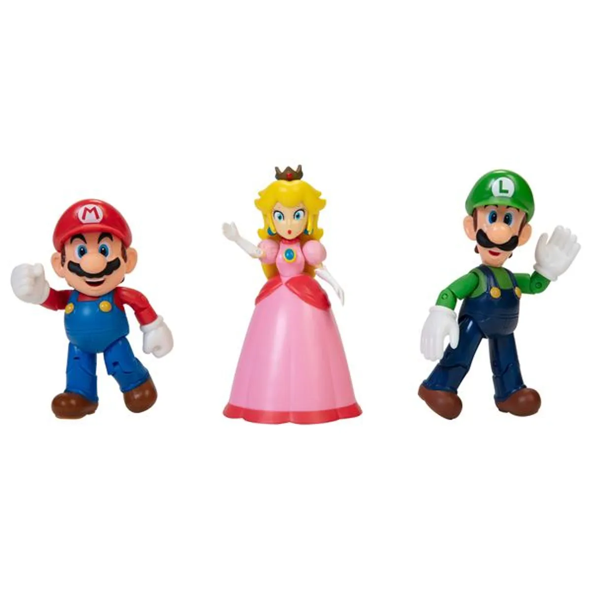 JAKKS PACIFIC - Figuras Super Mario - Multipack x3 Mario Peach y Luigi