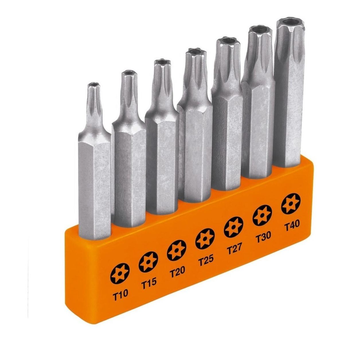 TRUPER - Juego con 7 puntas torx combinadas con seguro largo 2" Truper