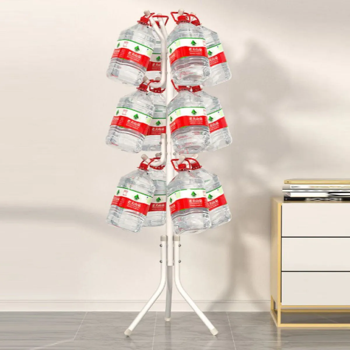 GENERICO - Perchero de Pie Metal Organizador Colgador Estante 1.65 MT Rosa