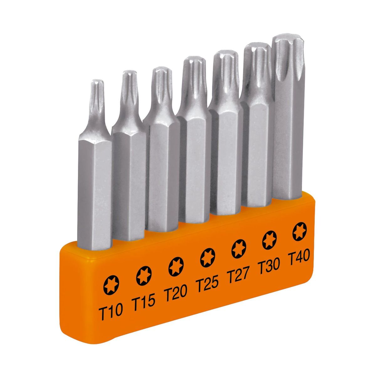 TRUPER - Juego con 7 puntas torx combinadas largo 2" Truper