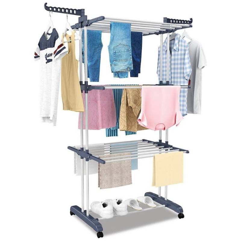 GENERICO - Colgador de Ropa Tendedero Organizador Plegable 4 Niveles