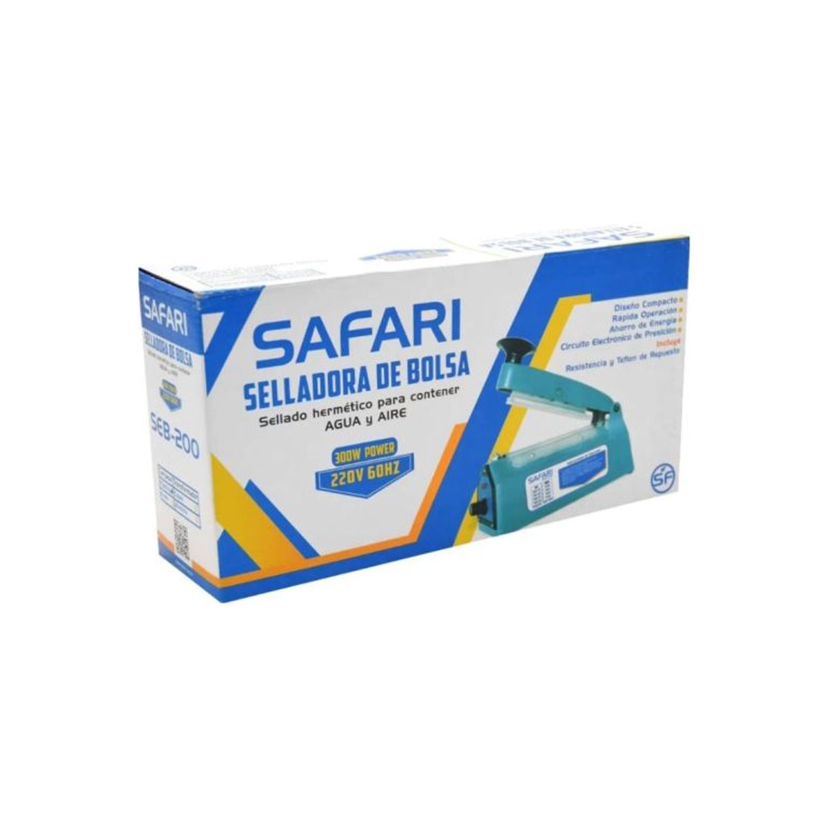 SAFARI - Selladora eléctrica de bolsas, metal, Safari x 20 cm