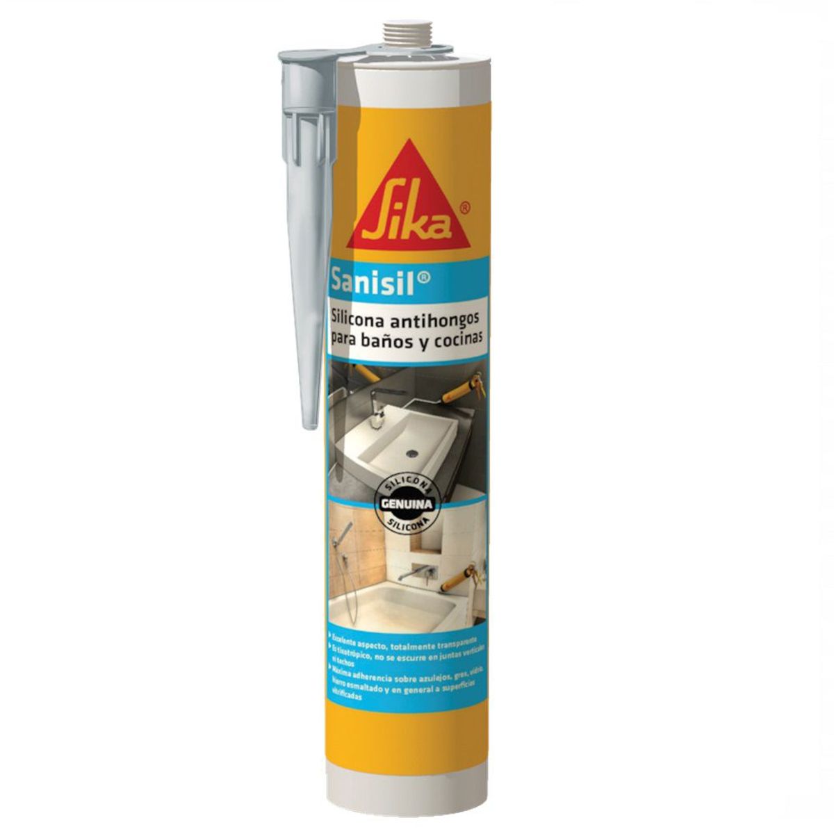 SIKA - Silicona para baños y cocinas transparente Sika Sanisil x 280 ml