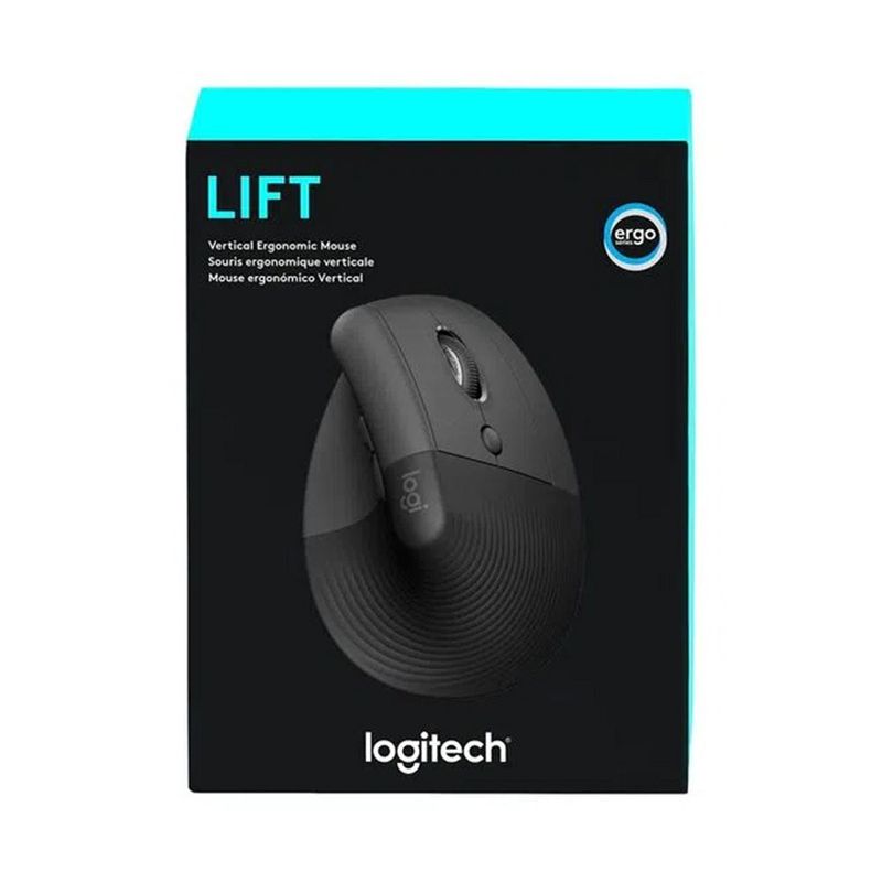 LOGITECH - Mouse Logitech Lift Vertical Wireless Oficina - Negro