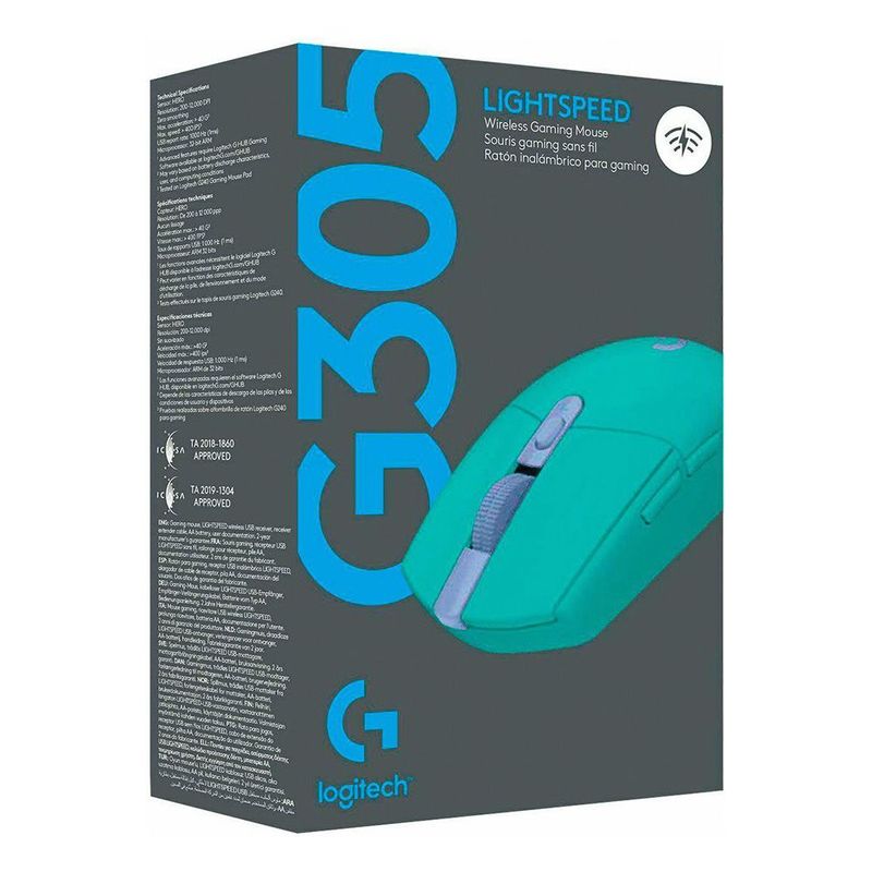 LOGITECH - Mouse Gamer Logitech G305 Wireless 1ms Sensor Hero Menta