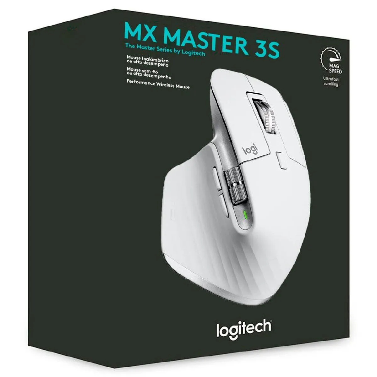 LOGITECH - Mouse Mx Master 3S Multidispositivo Wireless Bluetooth MacWin - Blanco