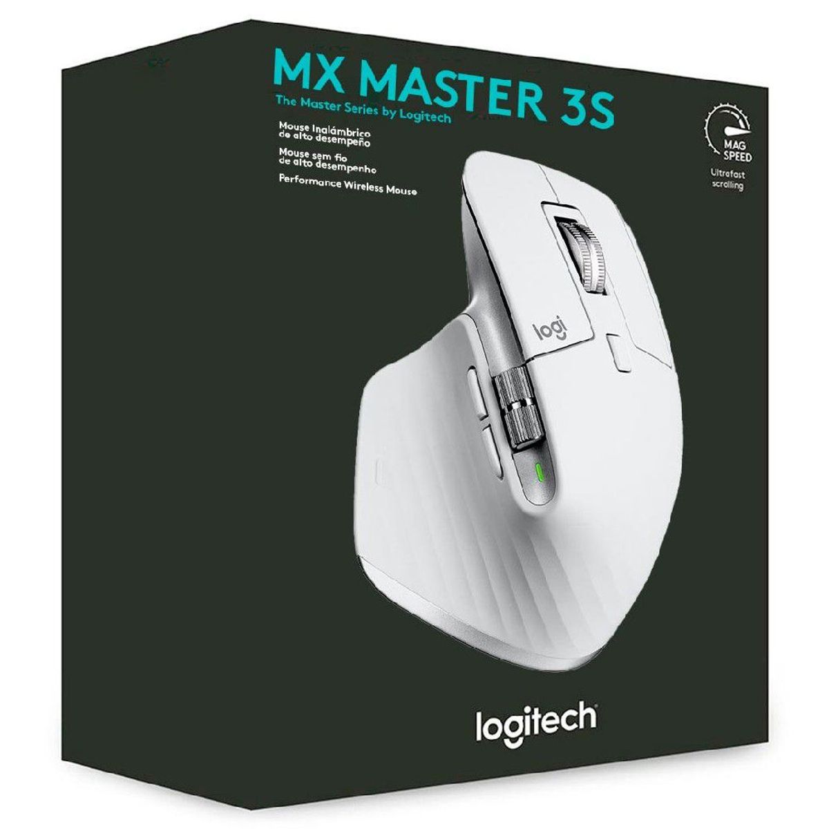 LOGITECH - Mouse Mx Master 3S Multidispositivo Wireless Bluetooth MacWin - Blanco