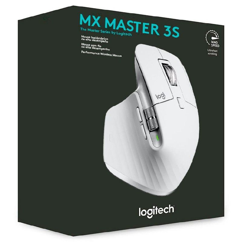 LOGITECH - Mouse Mx Master 3S Multidispositivo Wireless Bluetooth MacWin - Blanco