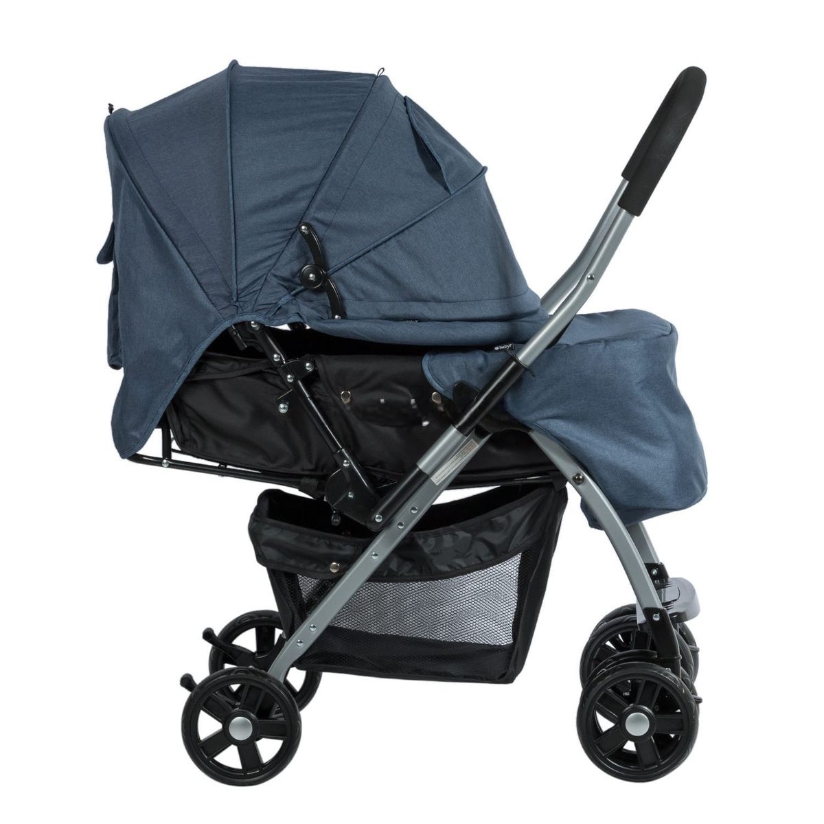 BHAPPY - Coche para Bebe con  Mango Reversible Blue