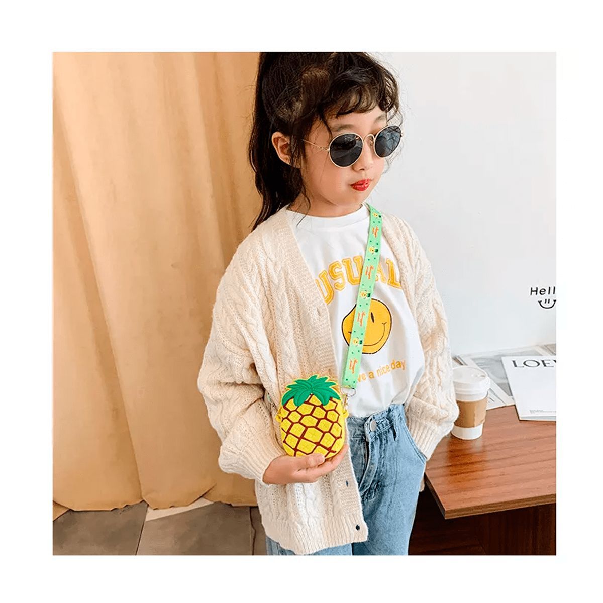 GENERICO - Morral mini cartera en forma de Piña