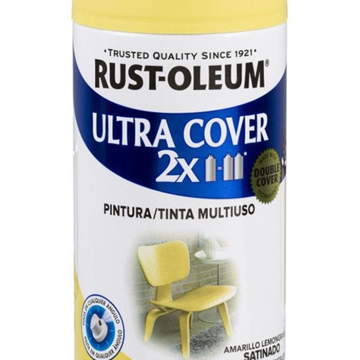 RUST OLEUM - Aerosol Multiusos Ultra Cover 2X Amarillo Satinado 340g