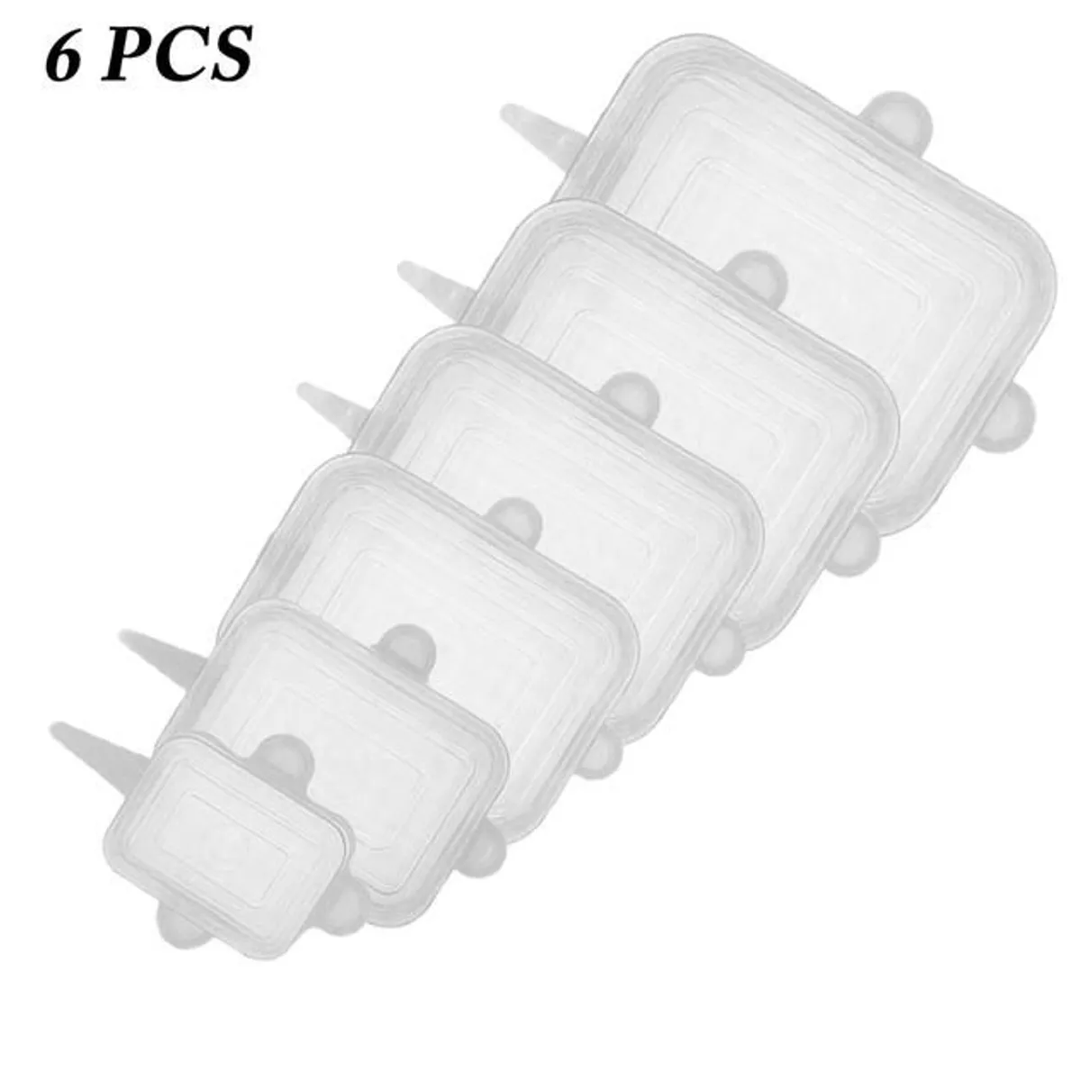 GENERICO - Tapas De Silicona Rectangulares Reutilizables Alimentos Frescos