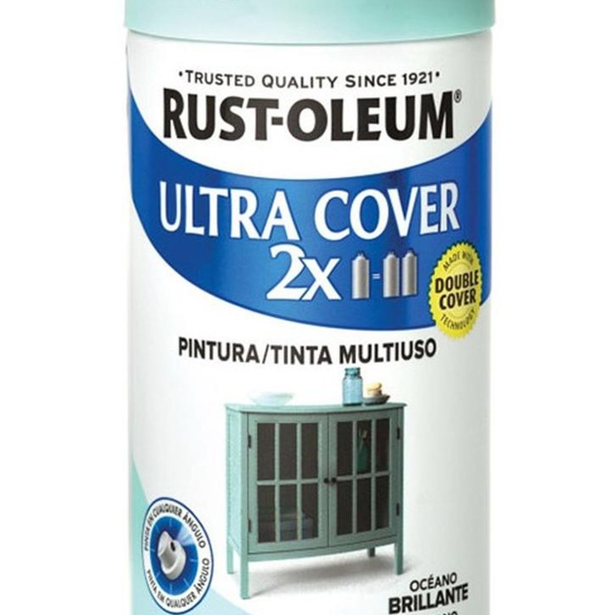RUST OLEUM - Aerosol Multiusos Ultra Cover 2x Océa0 Brillante 340g