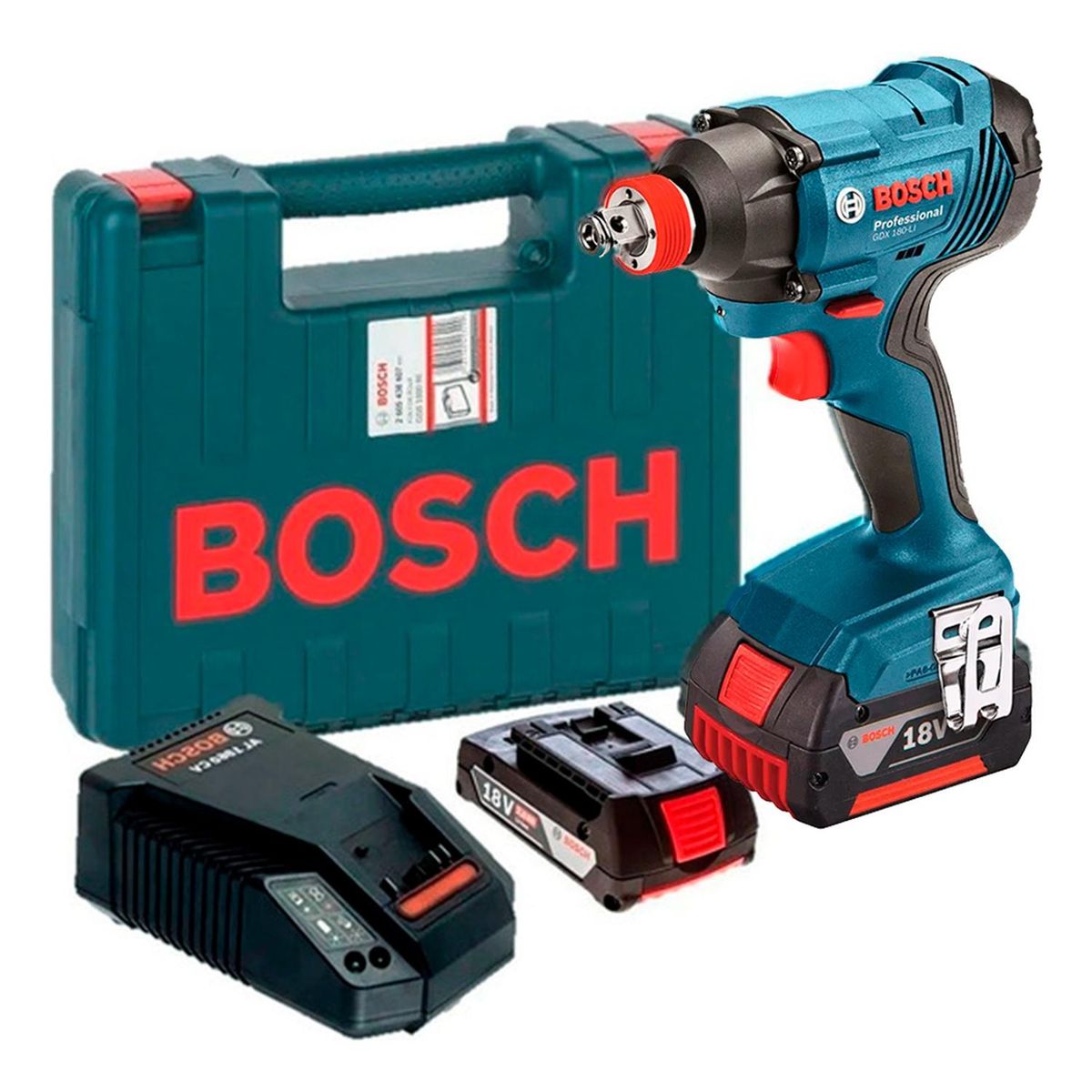 BOSCH - Atornillador Impacto 18v Bosch Gdx 180 Li + Maleta