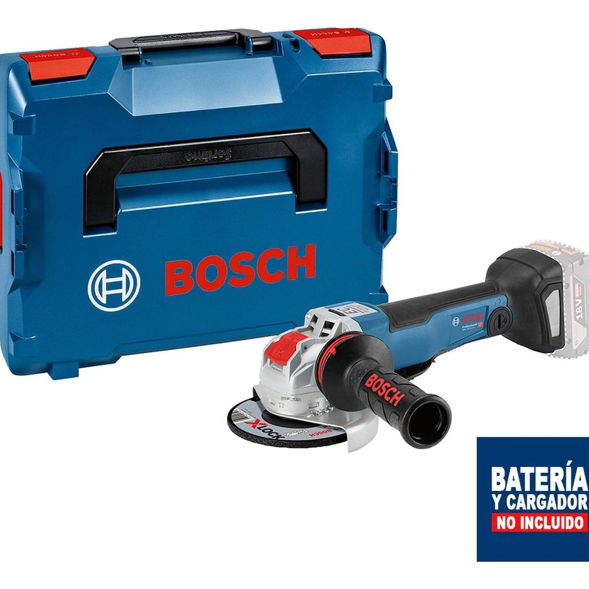 BOSCH - Amoladora Inal 18V de  5" GWX 18V-10 PC XLOCK  L-Boxx Sin Batería
