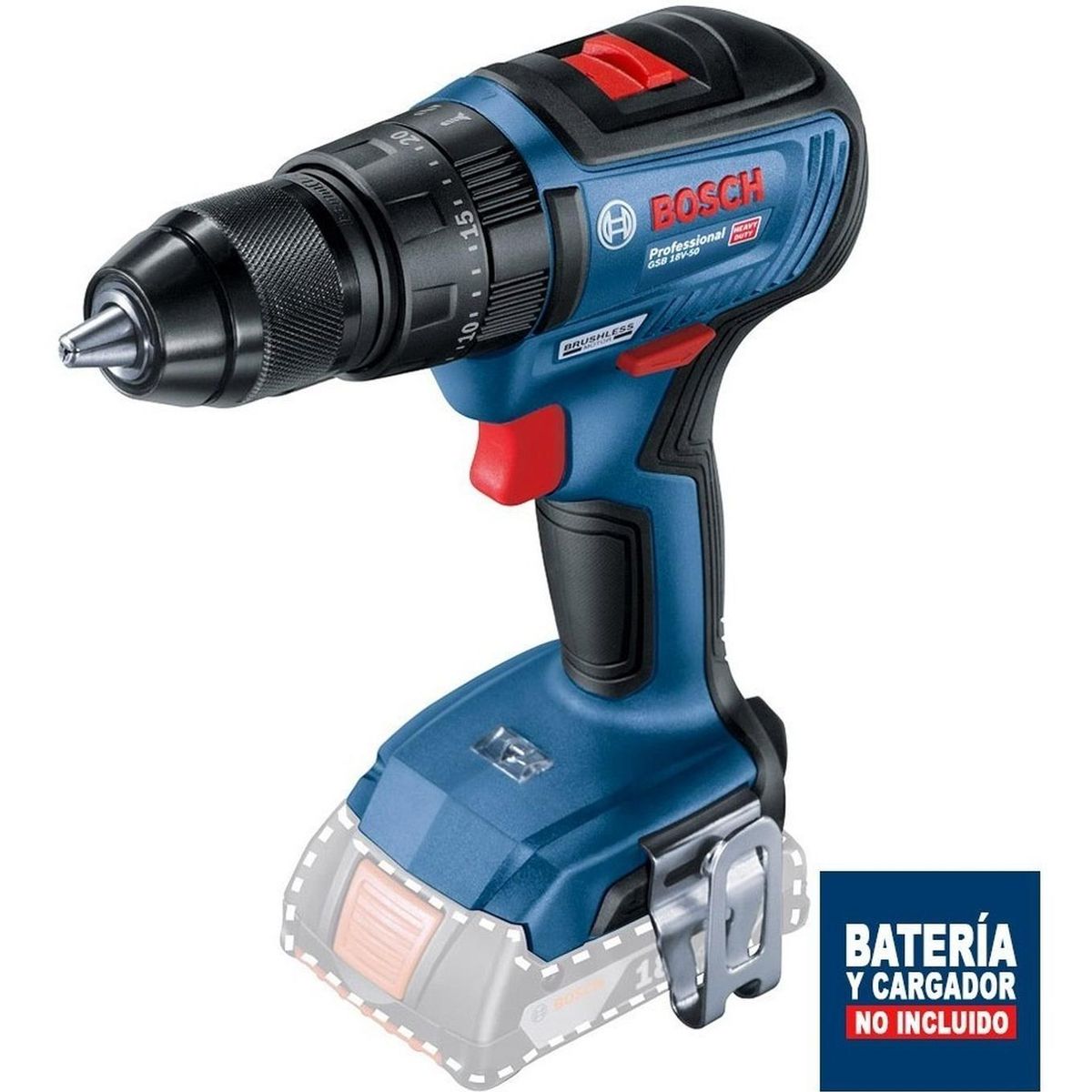 BOSCH - Taladro Percutor de 1/2"  Bosch GSB 18V-50 Sin Batería