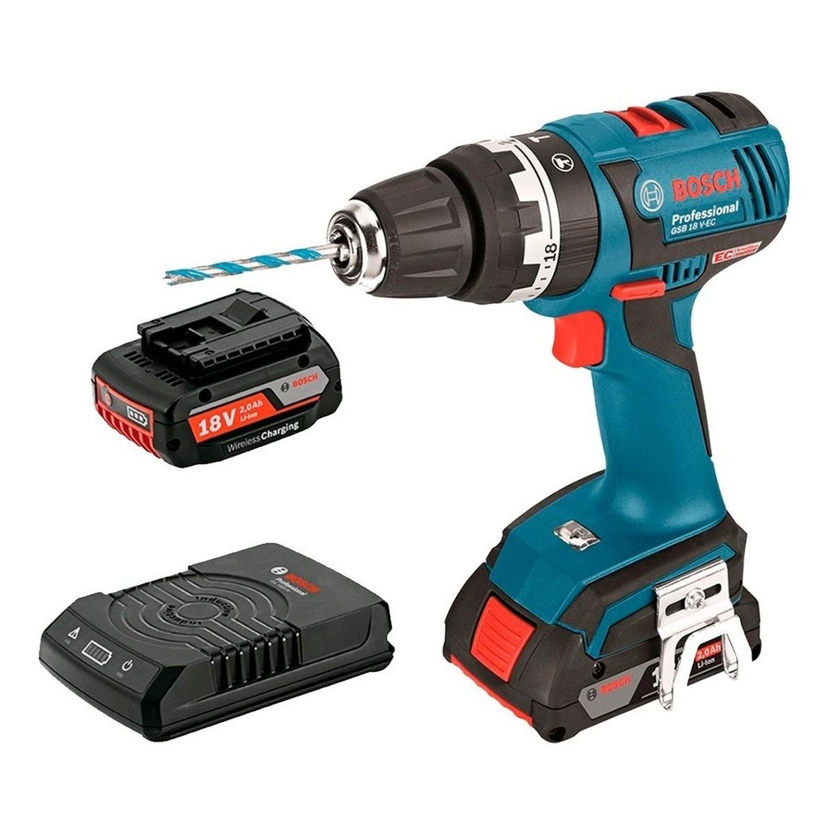 BOSCH - Taladro Percutor Bosch Gsb 18v Ec Sin Carbones Wireless