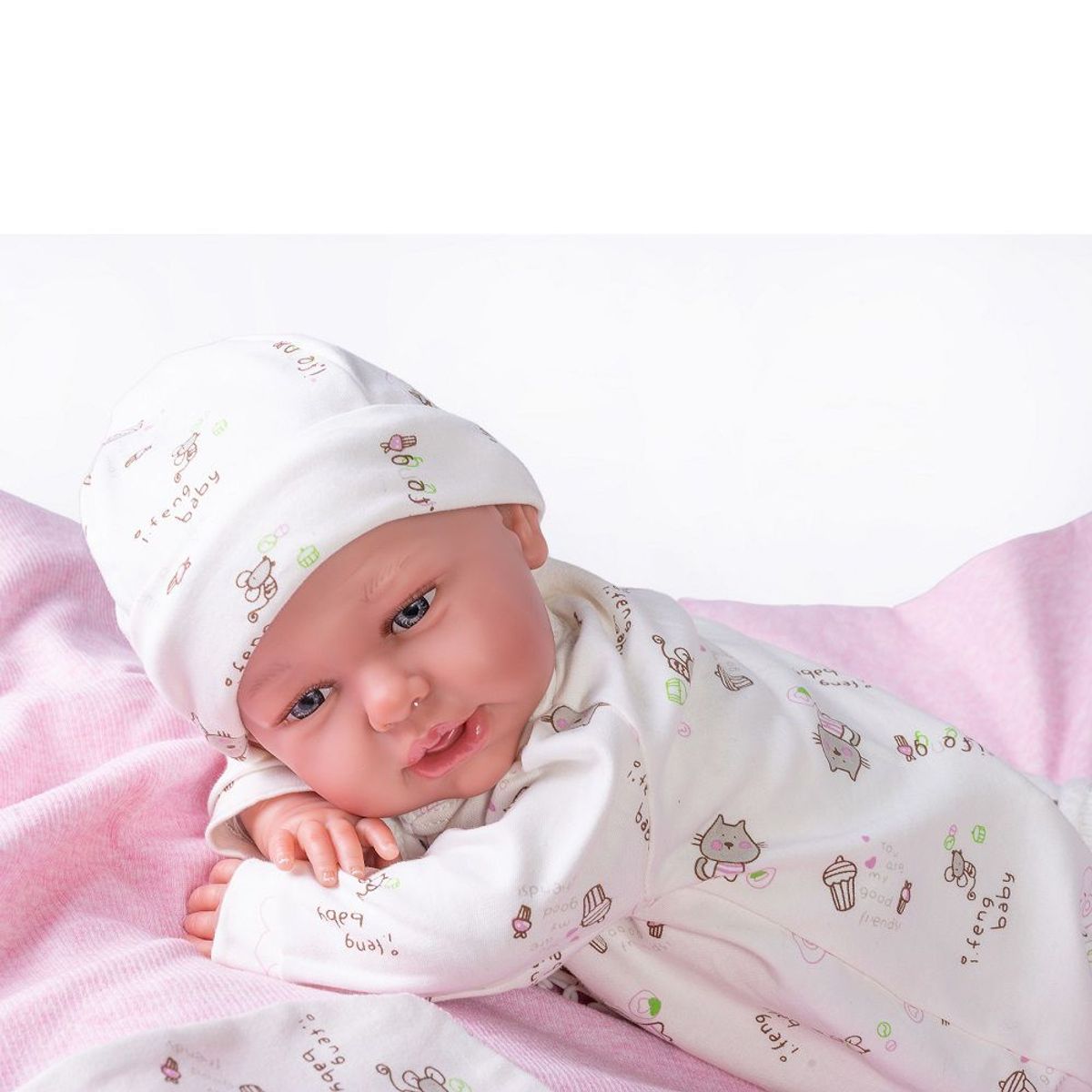 ANTONIO JUAN - Antonio Juan - Bebe Mi Primer Reborn Daniela Gatitos 52 Cm