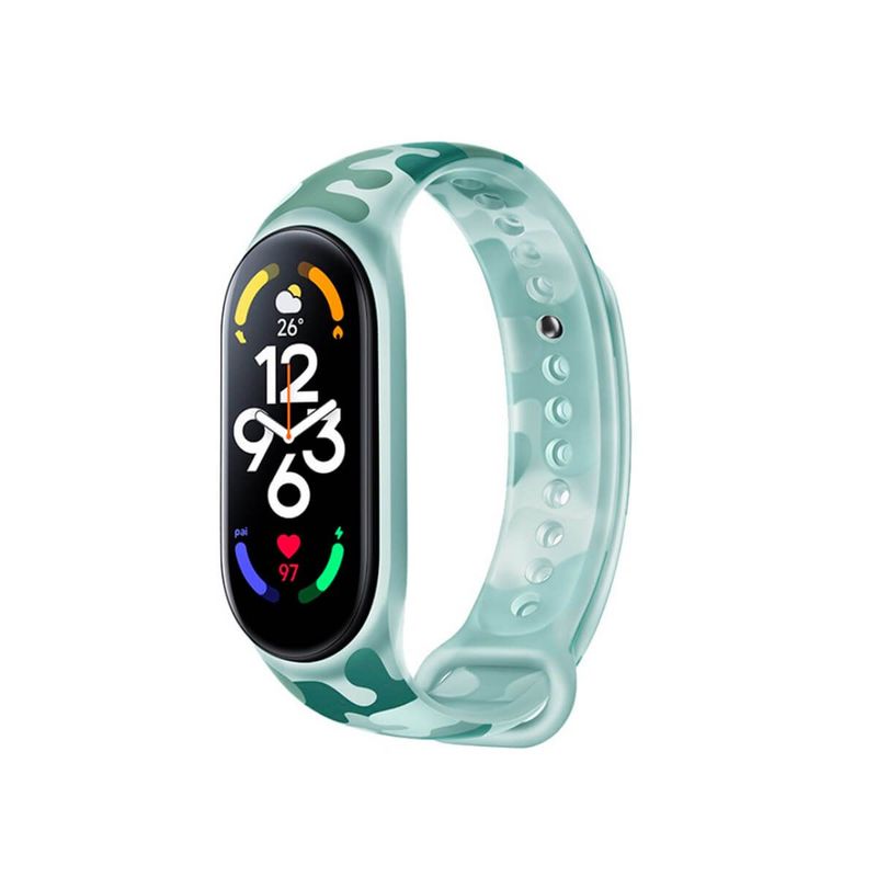 GENERICO - Correa Para Xiaomi Mi Band 7 y 6 Camuflado 2 Verde