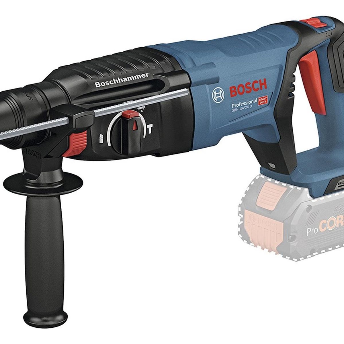 BOSCH - Rotomartillo Inalámbrico Bosch GBH 18V-26 D SDS-Plus 18V 2.5J