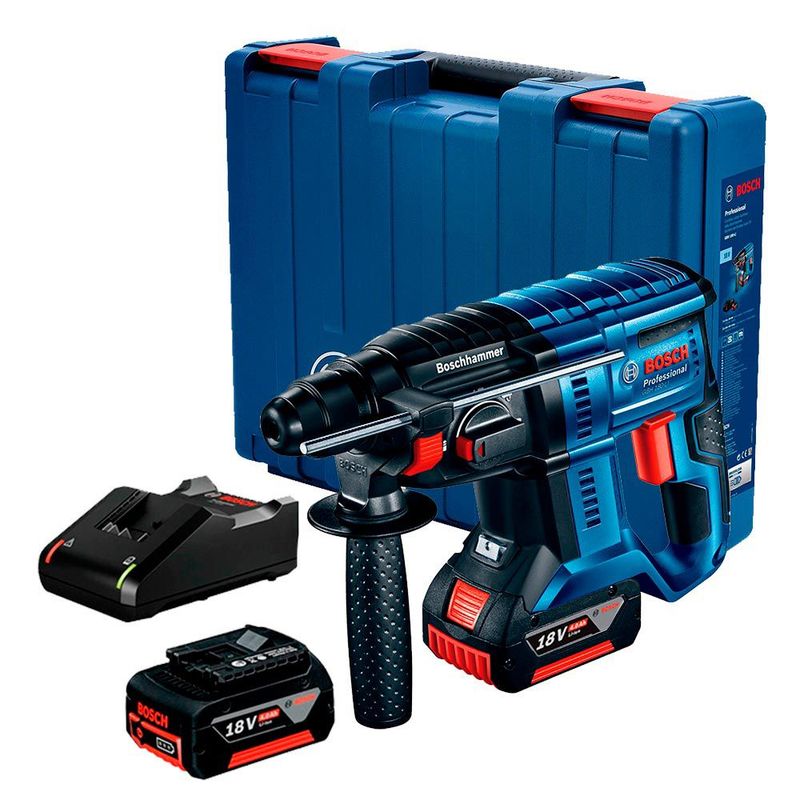 BOSCH - Bosch Rotomartillo GBH 180 LI 18v Brushless + Kit 2 Bat 4.0 a