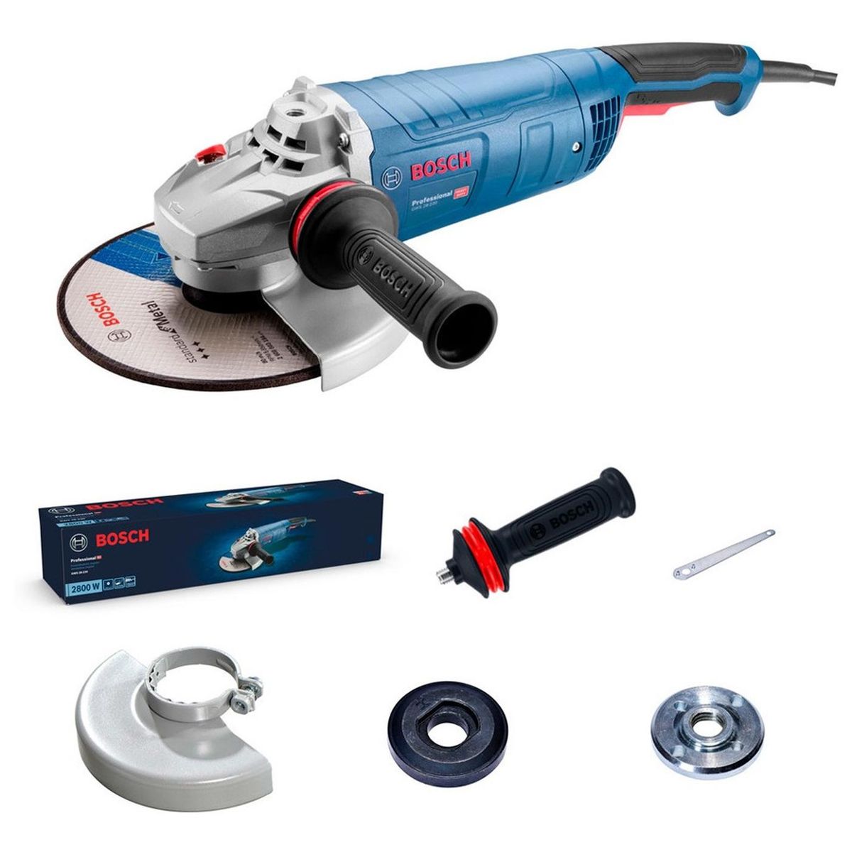 BOSCH - Amoladora Angular Bosch GWS 28-180  7” 2800W Hombre Muerto