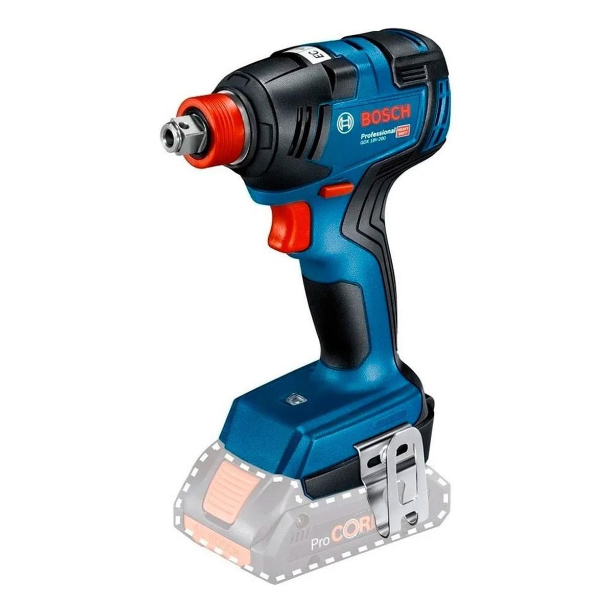 BOSCH - Llave de Impacto Inalámbrico 18V ¼ - ½ GDX 18V-200 sin Bat