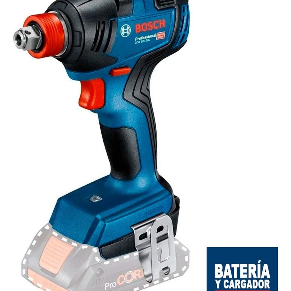 BOSCH - Llave de Impacto Inalámbrico 18V ¼ - ½ GDX 18V-200 sin Bat