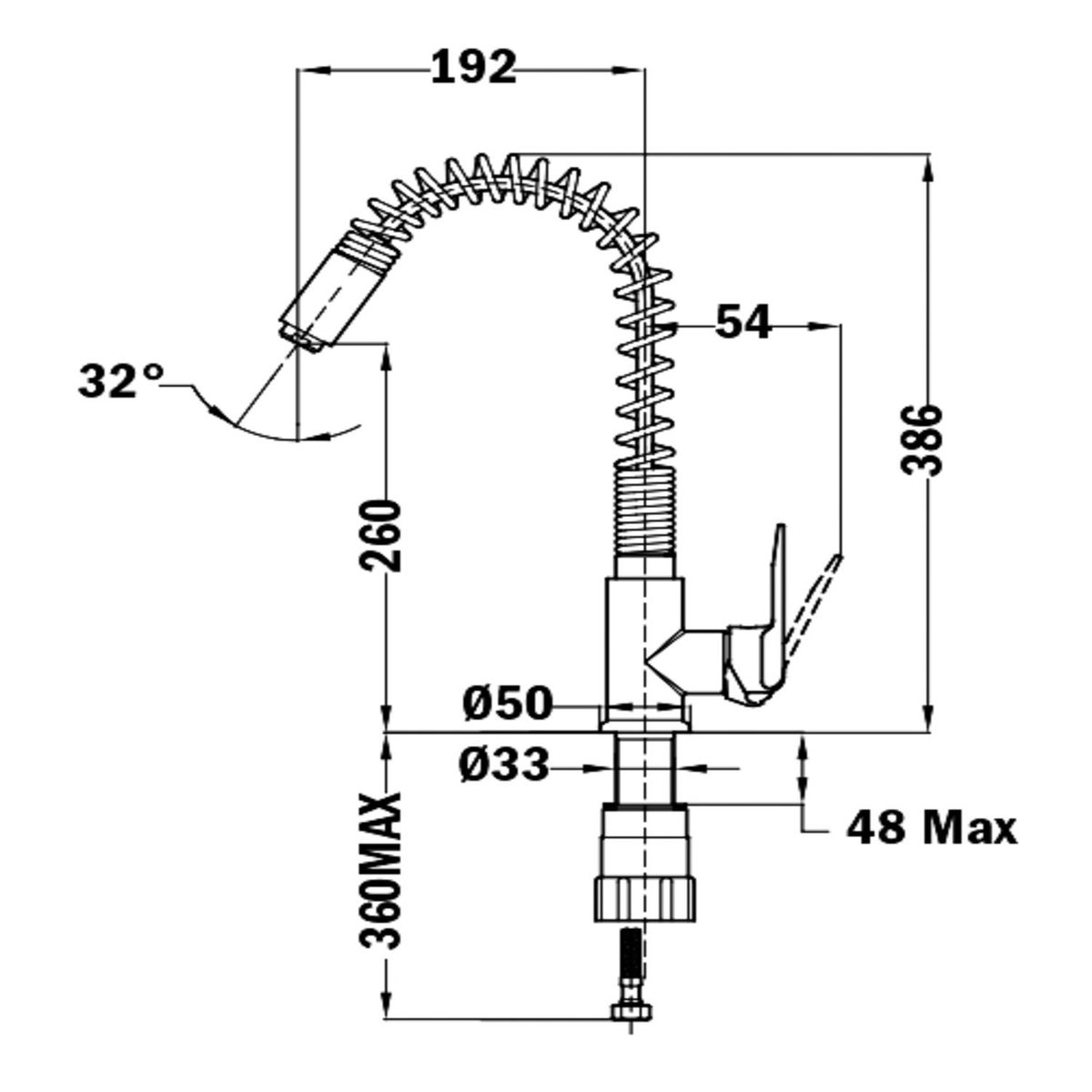 TEKA - MONOMANDO DE COCINA IN-934 NEGRO