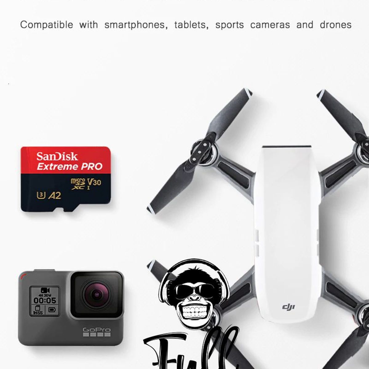 SANDISK - Memoria Micro SD Extreme PRO A2 256GB 200Mbps Sandisk Gopro