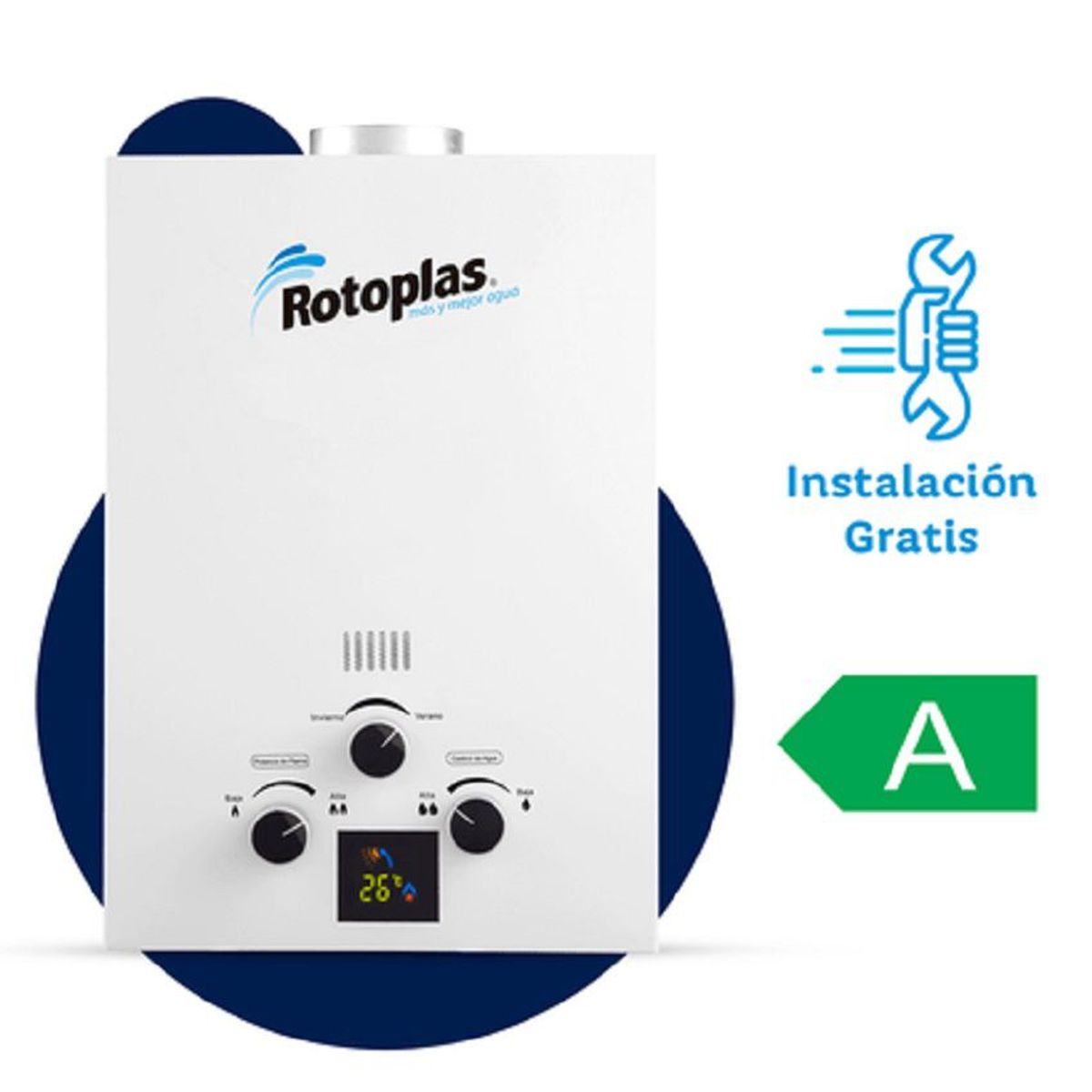 ROTOPLAS - Terma a Gas Rotoplas FLAMING 10L GLP
