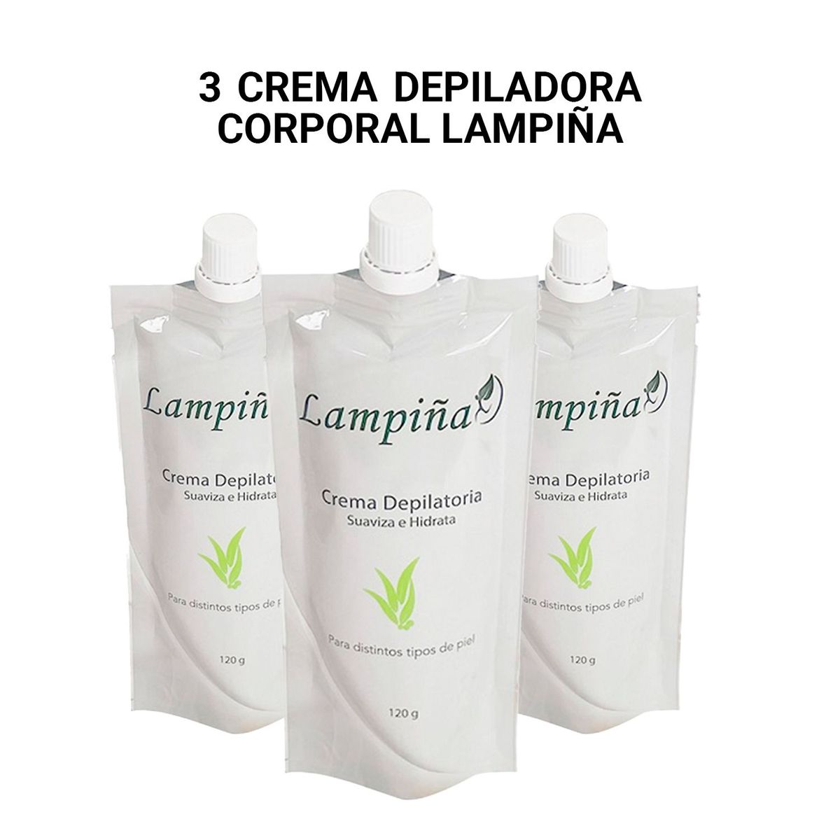 GENERICO - 3 Crema Depiladora Corporal Lampiña