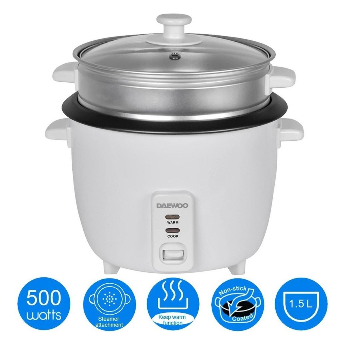 DAEWOO - Olla Arrocera Antiadherente Daewoo DRC-422  1.5L