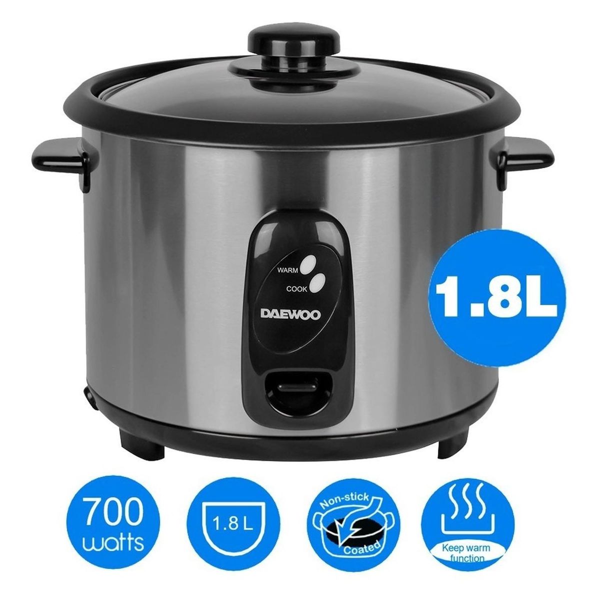 DAEWOO - Olla Arrocera Inoxidable Antiadherente Daewoo DI-9534 1.8 L