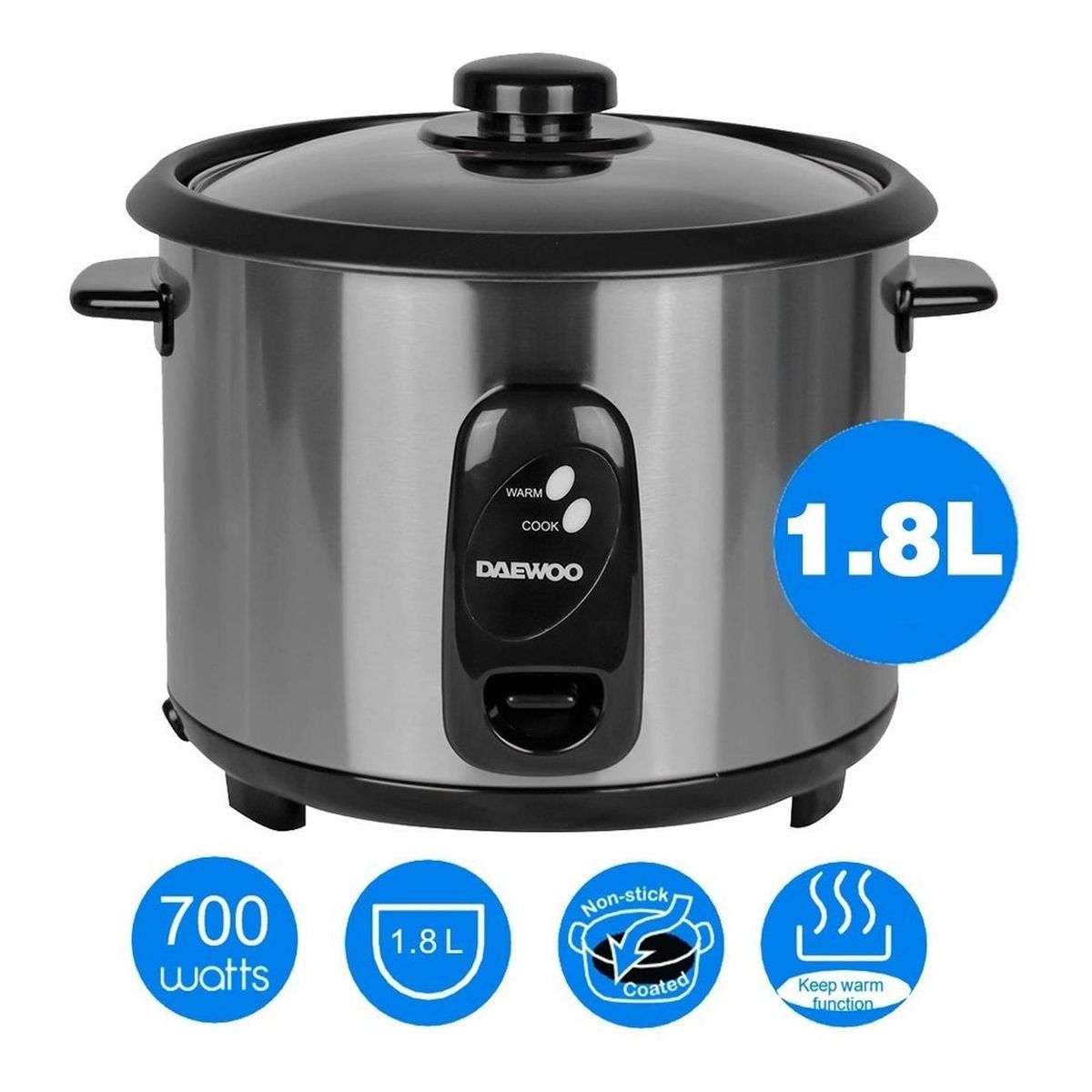 DAEWOO - Olla Arrocera Inoxidable Antiadherente Daewoo DI-9534 1.8 L