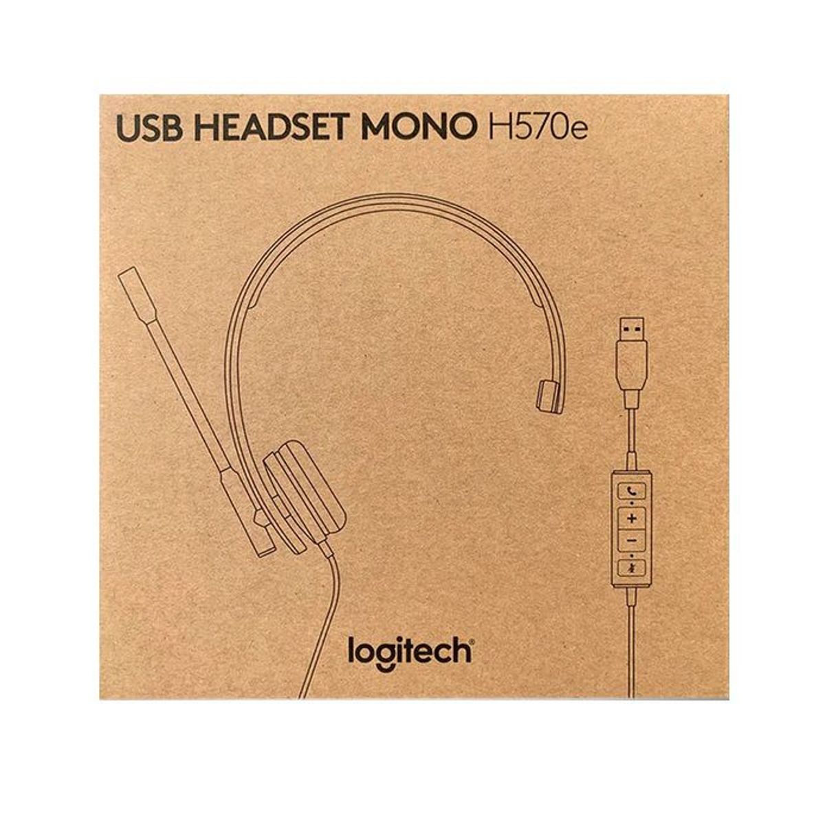 LOGITECH - Audifonos c Microfono Logitech H570E MONO USB Plug and Play