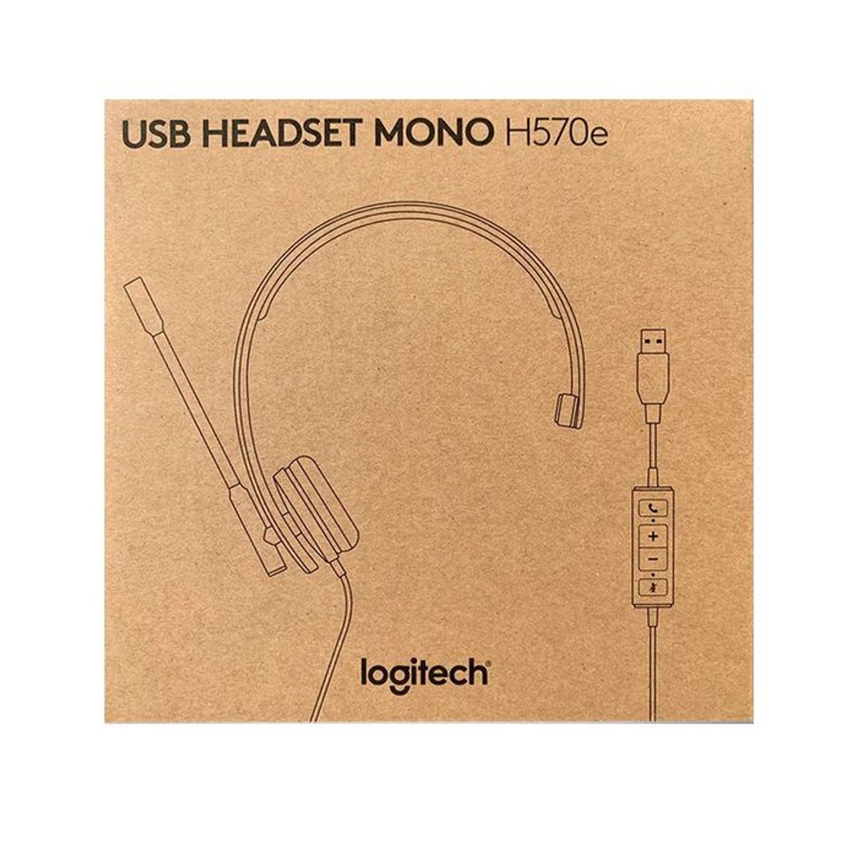LOGITECH - Audifonos c Microfono Logitech H570E MONO USB Plug and Play