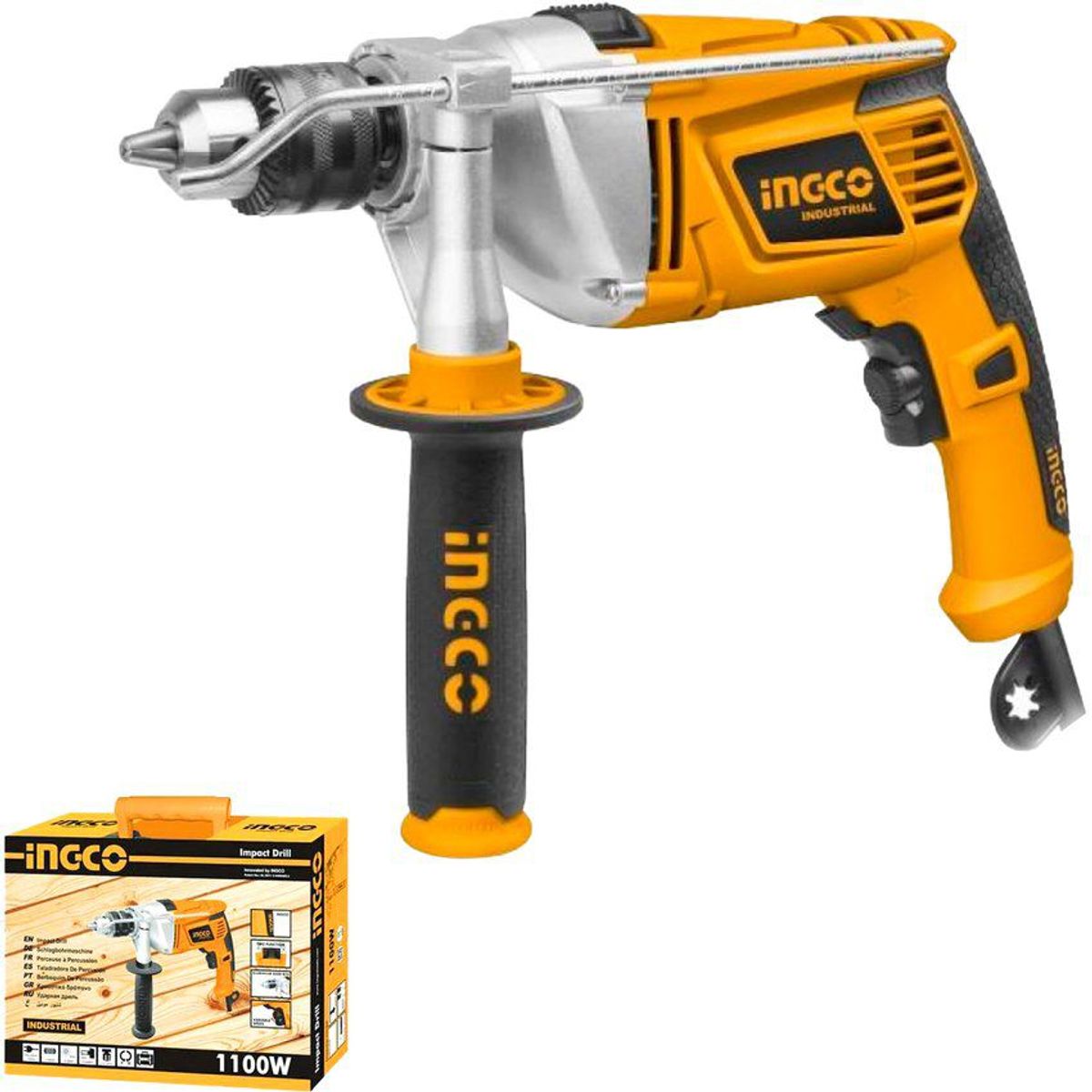 INGCO TOOLS - TALADRO PERCUTOR 1100W ELÉCTRICO 13MM INNDUSTRIAL INGCO - ID11008