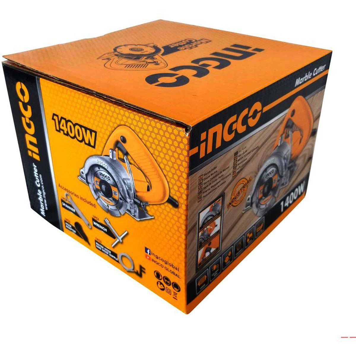 INGCO TOOLS - SIERRA MARMOLEADORA 1400W CORTADORA CONCRETO CERAMICA INGCO - MC14008