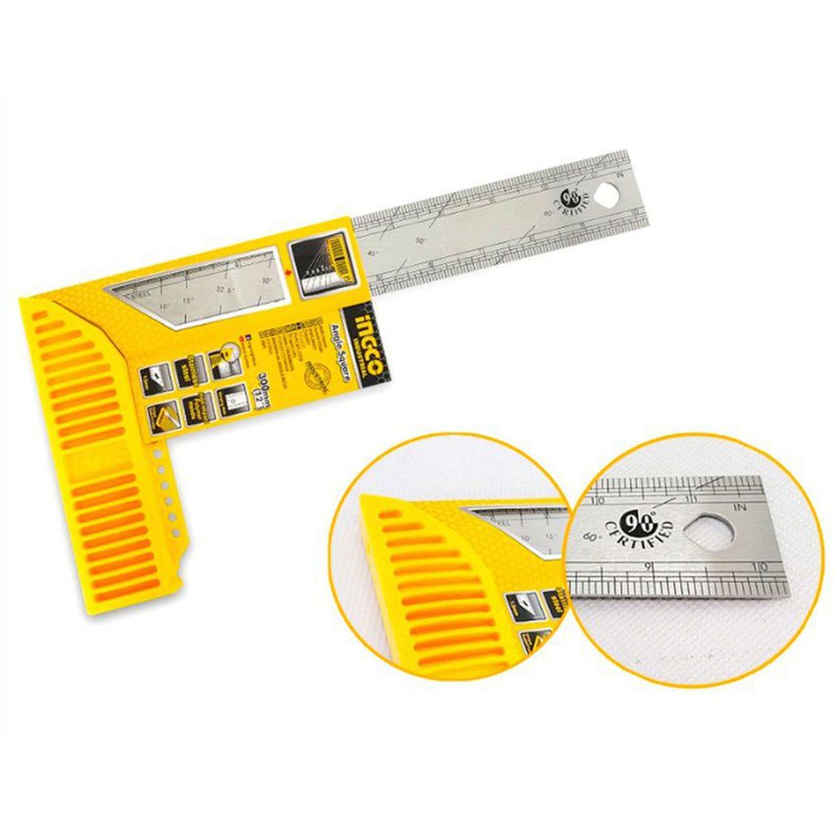 INGCO TOOLS - ESCUADRA ANGULAR RECTO L 90° 300MM INGCO - HAS123002