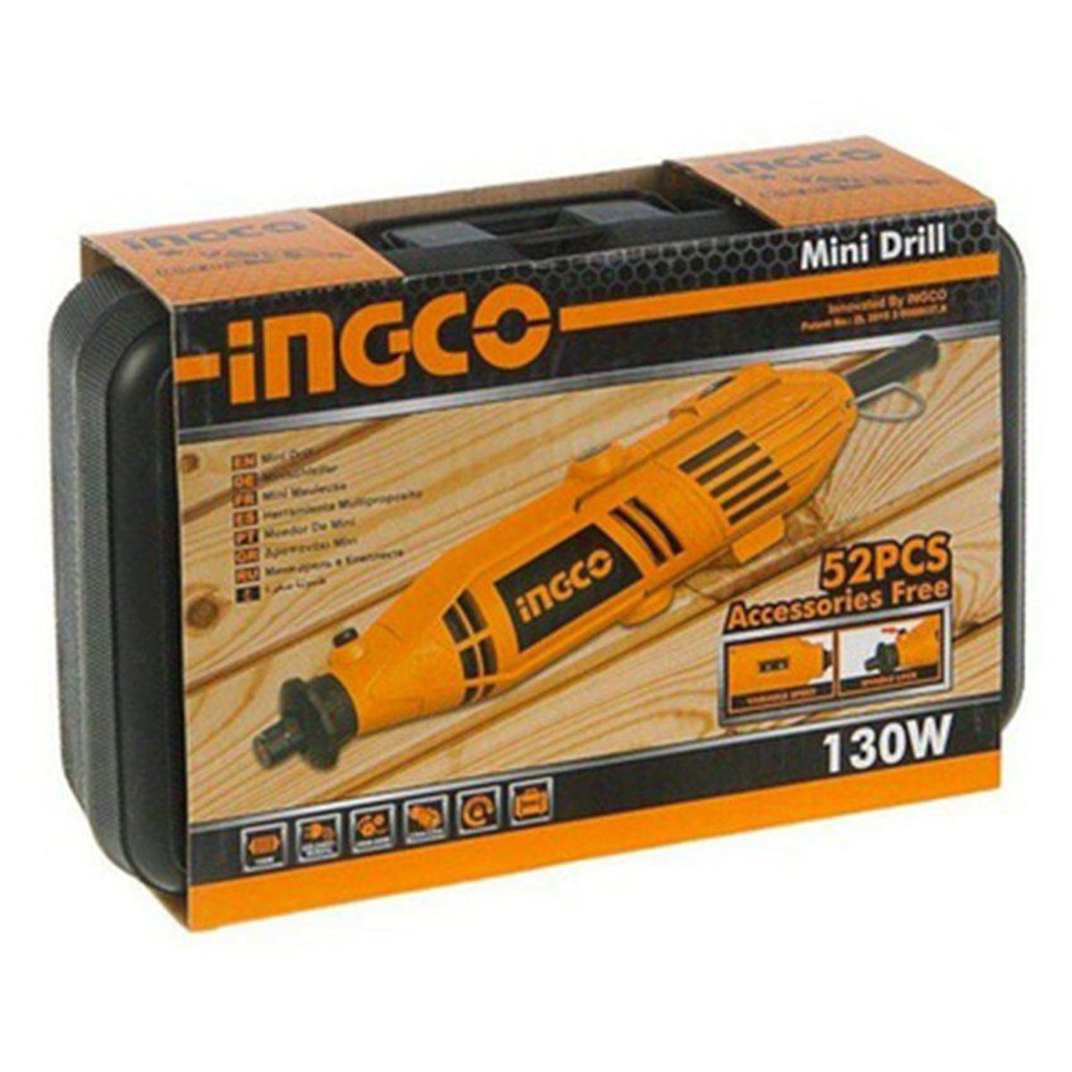 INGCO TOOLS - MINI TORNO GRINDER MULTIPROPOSITO 130W + 52 ACCESORIOS INGCO - MG1309
