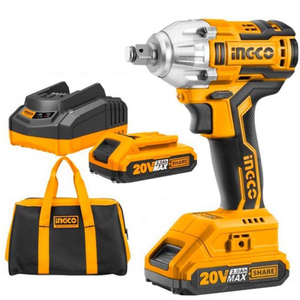 INGCO TOOLS - LLAVE DE IMPACTO 20V 300NM BRUSHLESS INALAMBRICA INGCO - CIWLI2001