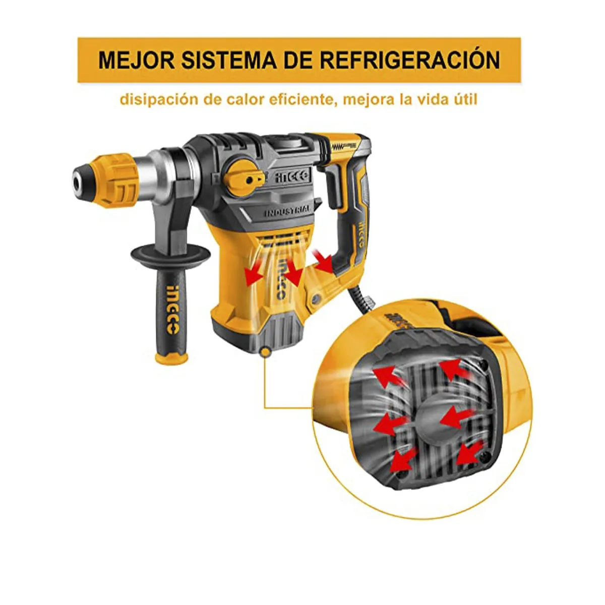 INGCO TOOLS - Taladro Rotomartillo 1500W Sds Plus Ingco 5,5 Joule Ingco - Rh150028