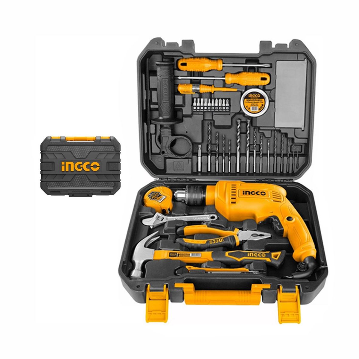 INGCO TOOLS - TALADRO PERCUTOR 680W SET DE HERRAMIENTAS INGCO - HKTHP11151