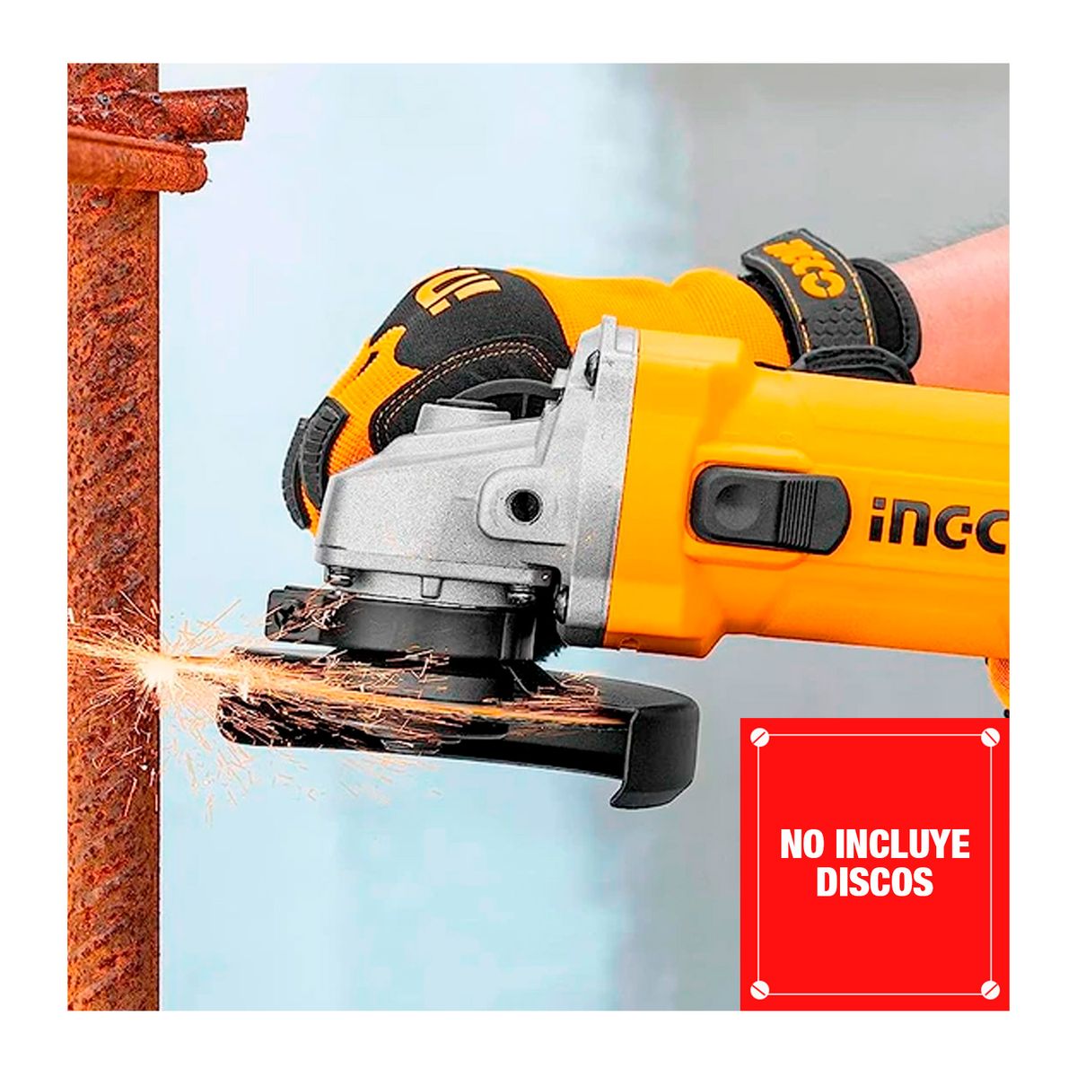 INGCO TOOLS - AMOLADORA ANGULAR 1100W 5 ESMERIL CORTADORA DE METAL INGCO - AG110018
