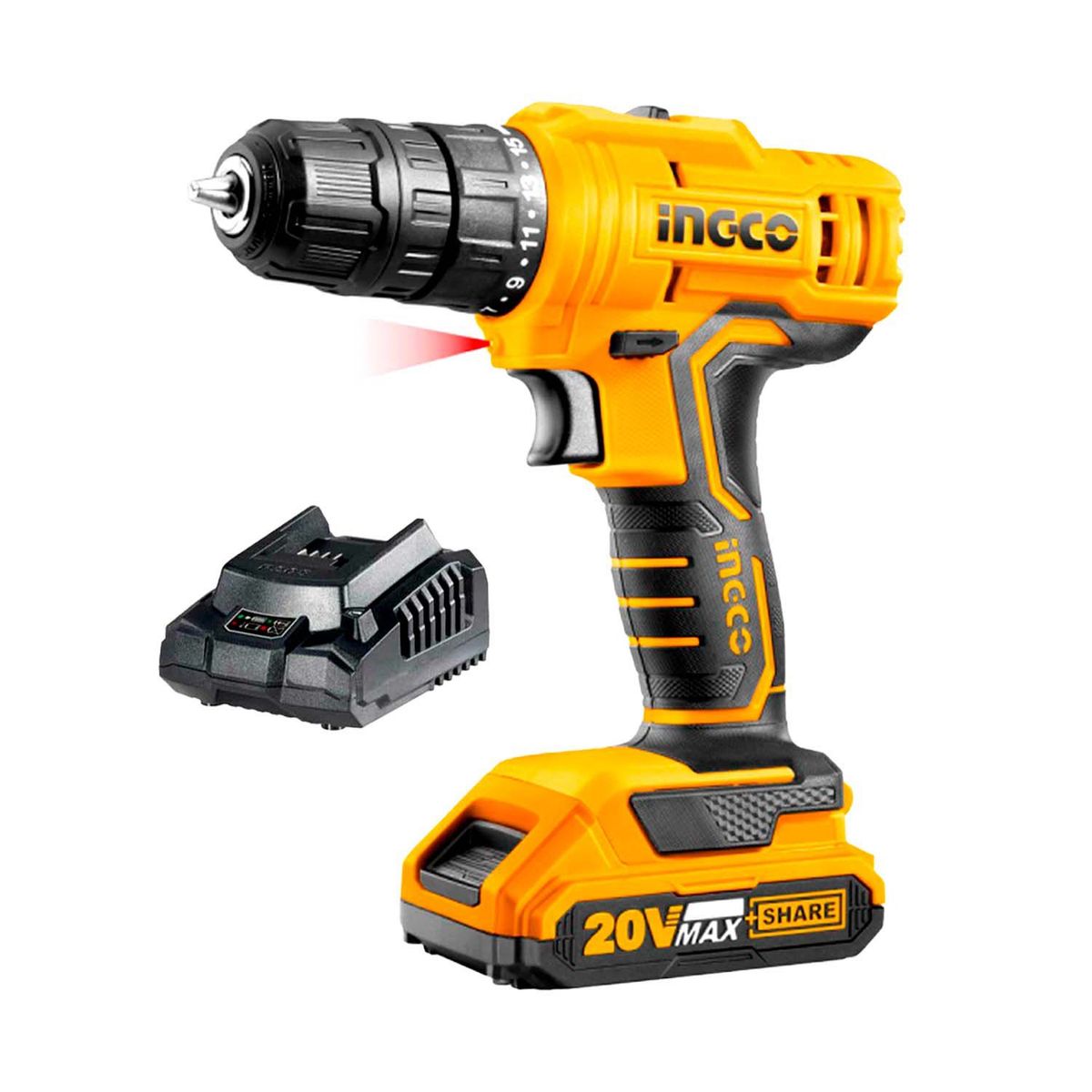 INGCO TOOLS - TALADRO ATORNILLADOR 20V INALÁMBRICO INDUSTRIAL INGCO - CDLI20011