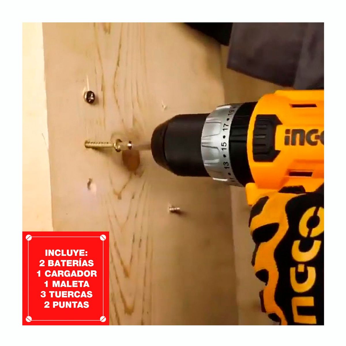 INGCO TOOLS - SET TALADRO ATORNILLADOR DE IMPACTO 20V INALAMBRICO INGCO - CKLI2006
